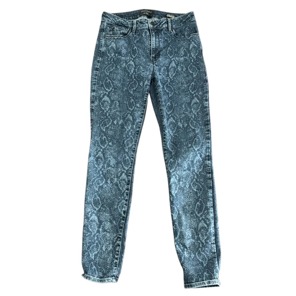 SANCTUARY DENIM JEANS SOCIAL SKINNY PAISLEY ANIMAL PRINT STANDARD RISE SIZE 27